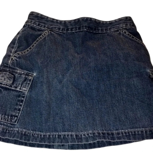 OLD NAVY EUC JEAN SKIRT / NWT TOP GIRLS SET SHIRT JEANS TSHIRT WHITE TOPS SIZE 6 - Picture 1 of 6
